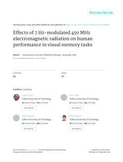 Effects of 7 Hz-modulated 450 MHz electromagnetic