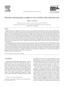 Geometry and kinematics of adhesive wear in brittle strike