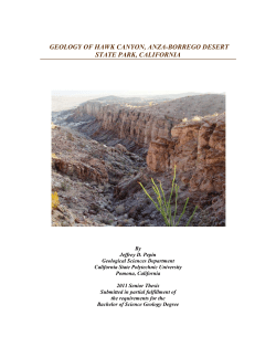 GEOLOGY OF HAWK CANYON, ANZA
