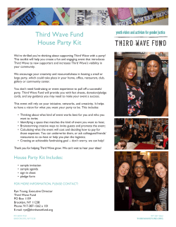 Host a Party - Third Wave Fund