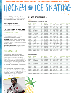 Spring/Summer 2017 Classes