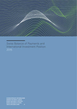 Swiss Balance of Payments and International Investment Position