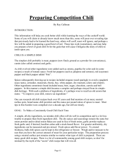 Preparing Competition Chili