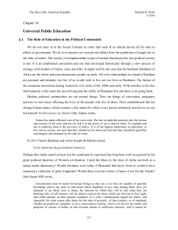 Chapter 10 Universal Public Education