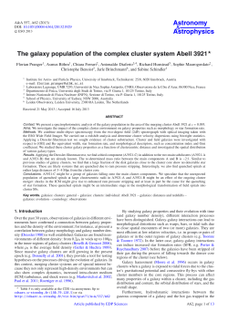 The galaxy population of the complex cluster system Abell 3921⋆
