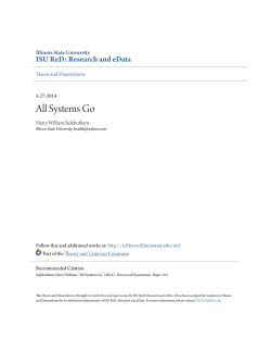 All Systems Go - ISU ReD: Research and eData