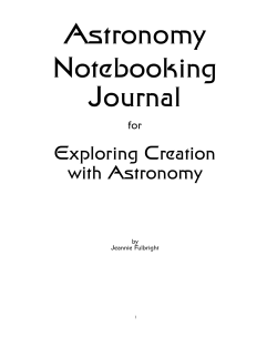 Astronomy Notebooking Journal
