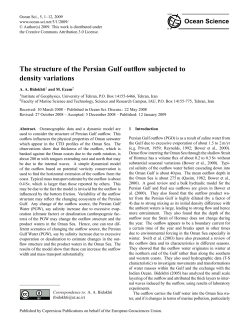 Ocean Science The structure of the Persian Gulf outflow subjected to