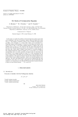 On Sums of Consecutive Squares