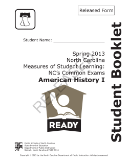american history i &mdash; released form