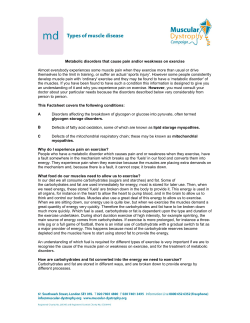 Metabolic disorders that cause pain and/or weakness