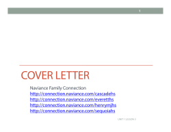 COVER LETTER