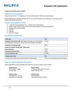 Sidewalk Café Application 1