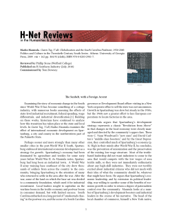 The Sunbelt, with a Foreign Accent - H-Net