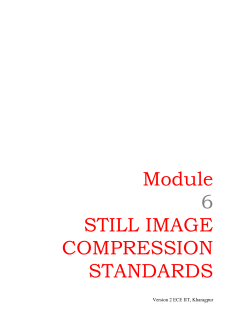 Still Image Compression Standards