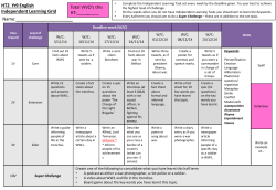 HT2 YR7 Art Independent Learning Grid