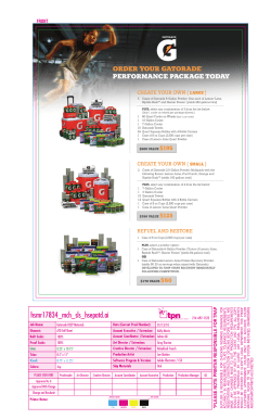 ORDER YOUR GATORADE&reg; PERFORMANCE PACKAGE TODAY