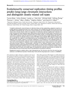 Evolutionarily conserved replication timing profiles predict long