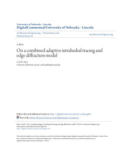 On a combined adaptive tetrahedral tracing and edge diffraction model