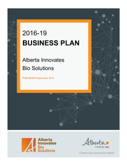 business plan - Alberta Innovates