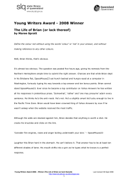 The Life of Brian (or lack thereof)