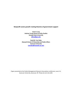 Nonprofit sector growth: testing theories of government support