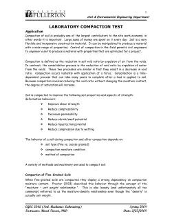 LABORATORY COMPACTION TEST