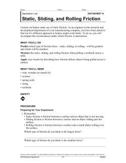 static sliding and rolling friction lab