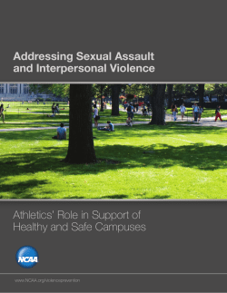 Addressing Sexual Assault and Interpersonal Violence