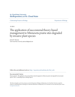 The application of successional theory