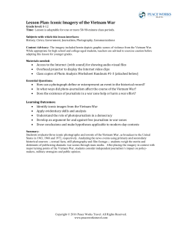 Lesson Plan: Iconic Imagery of the Vietnam War