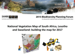 National Vegetation Map of South Africa, Lesotho and Swaziland