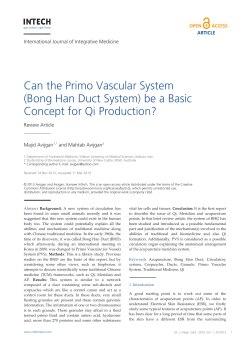 Can the Primo Vascular System (Bong Han Duct System) be a Basic