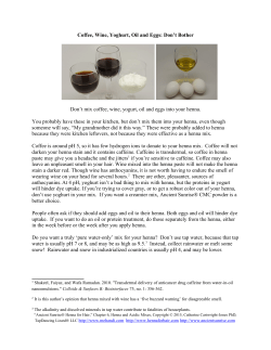 Coffee, Wine, Yoghurt, Oil and Eggs: Don`t Bother Don`t mix coffee