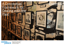 A Conceptual Framework for Dealing with the Past