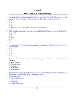375 Chapter 26 Image Formation by M irrors and Lenses 1. A