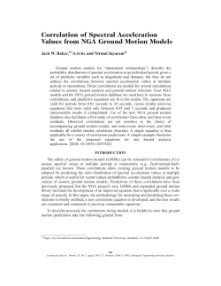 Correlation of Spectral Acceleration Values from NGA Ground