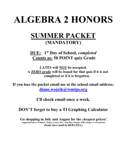 Algebra 2 H