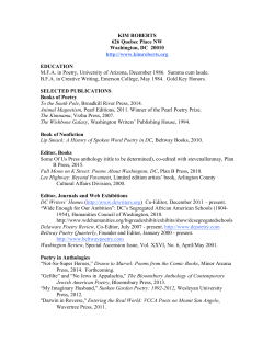 KIM ROBERTS 626 Quebec Place NW Washington, DC 20010 http