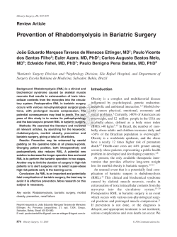 Prevention of Rhabdomyolysis in Bariatric Surgery