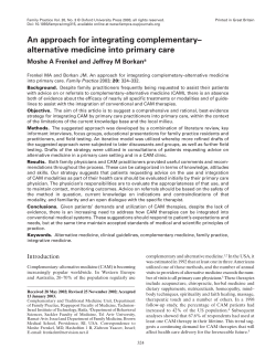 alternative medicine into primary care