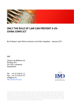 only the rule of law can prevent a us- china conflict