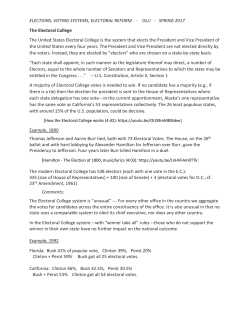 Electoral College - University of Alaska Fairbanks