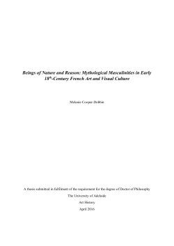 Beings of Nature and Reason: Mythological Masculinities in Early