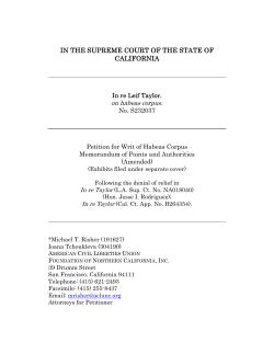 Petition for Writ of Habeas Corpus