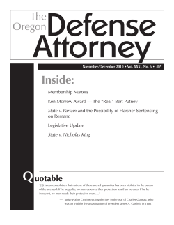 Nov/Dec - Oregon Criminal Defense Lawyers Association