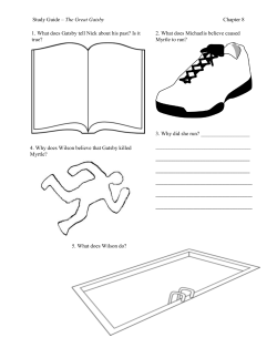 Study Guide &ndash; The Great Gatsby Chapter 8 1. What does Gatsby tell