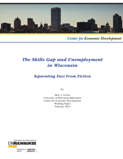 The Skills Gap and Unemployment in Wisconsin