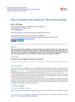 The Greatness of Gatsby in The Great Gatsby