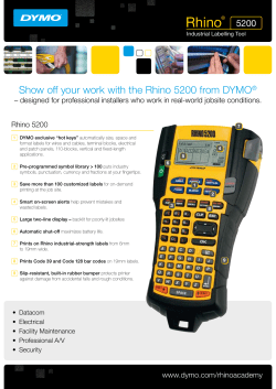 Dymo Rhino 5200 Brochure